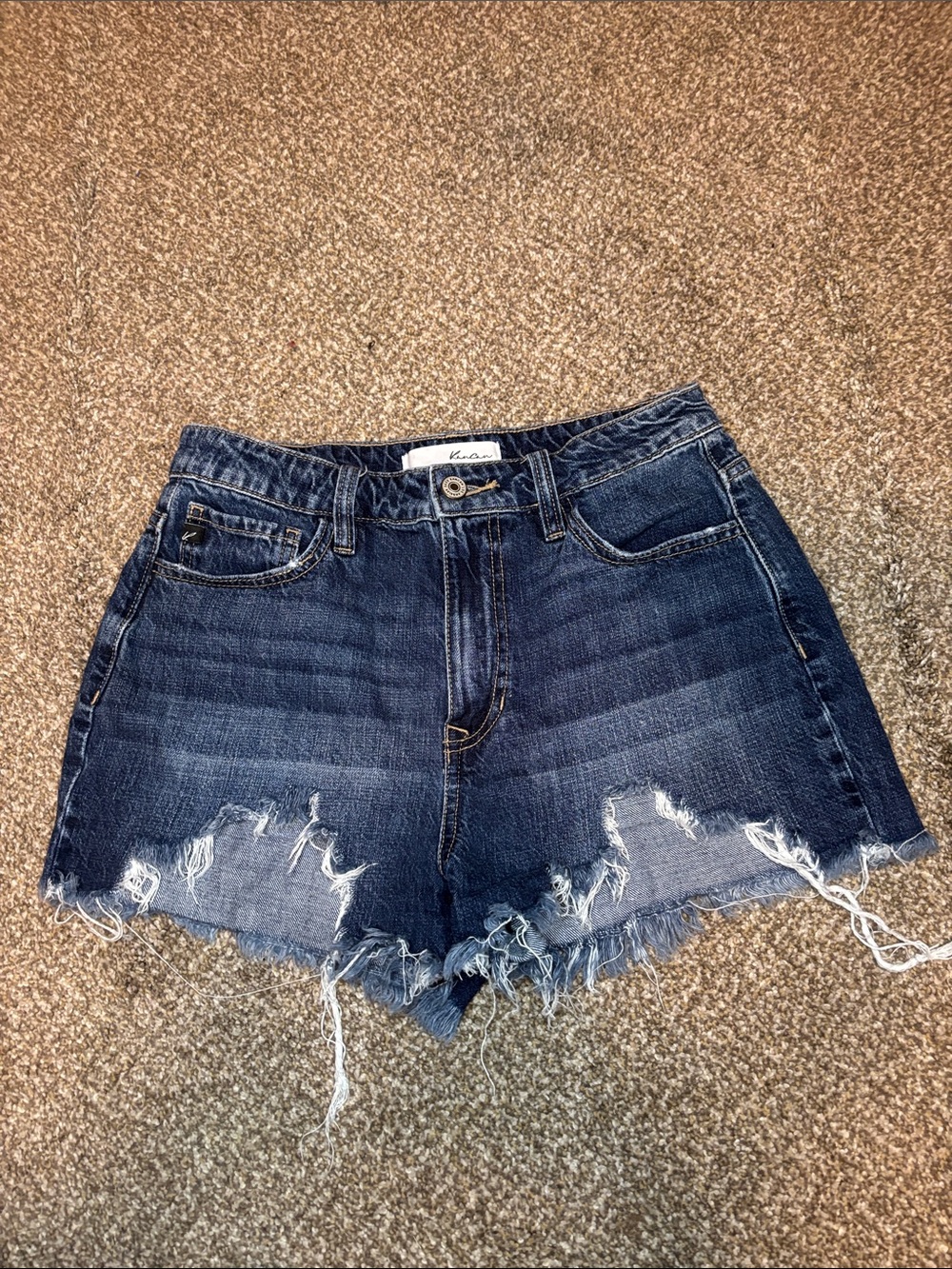 Women’s size 5/26 KanCan Dark Blue Distressed Denim Cutoff Shorts